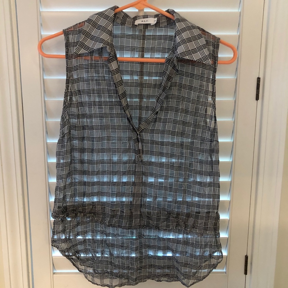 Sheer sleeveless tank